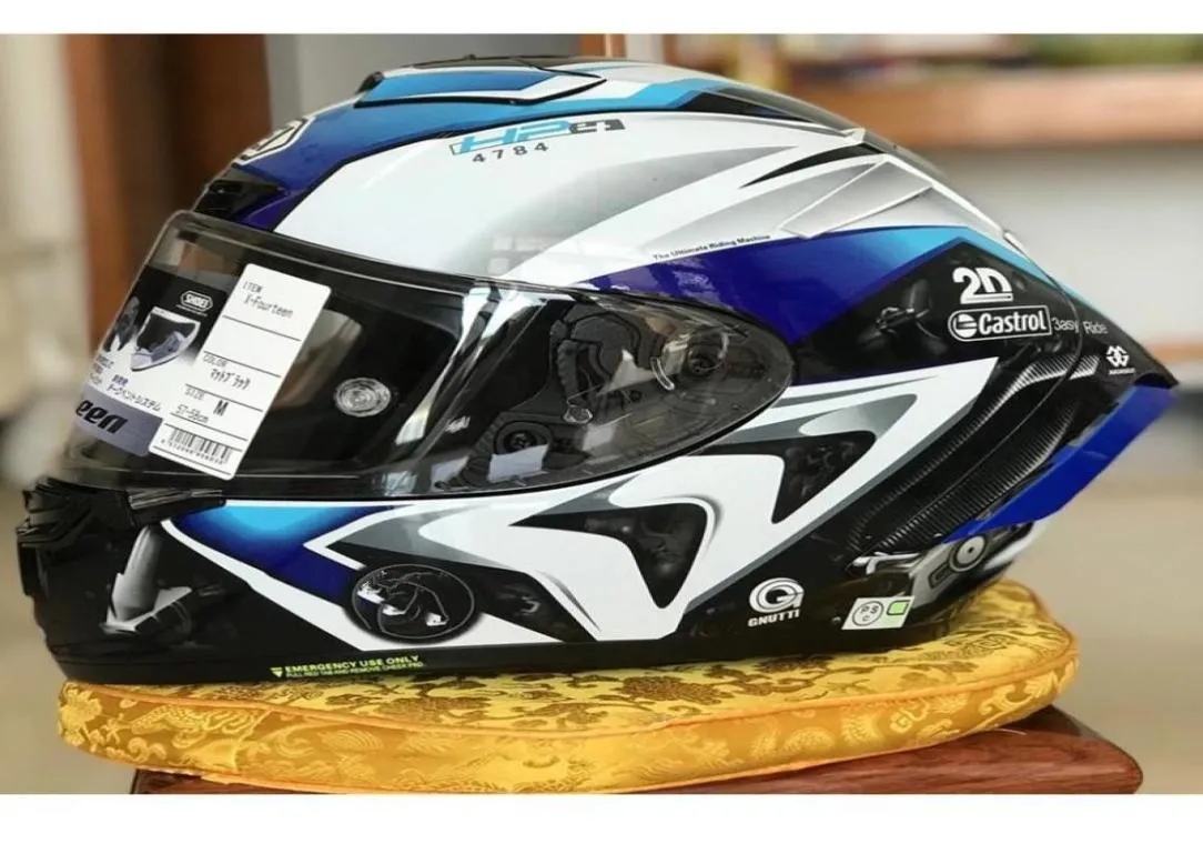 Casques de moto Shoei X14 HELMET XFOURTEEN R1 60th Anniversary Edition Bleu Bleu Full Face Racing Casco de Motocle9434238