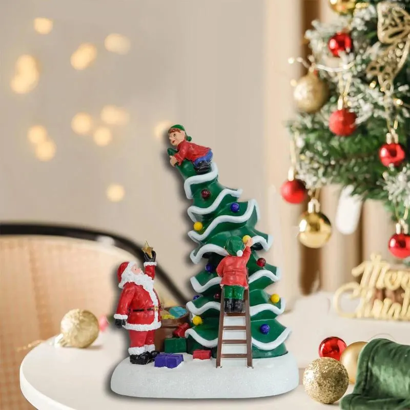 Figurine decorative Talbero di Natale Decorazione illuminare regali a LED illuminato di Natale ornamento per bambini ragazzi ragazzi adulti ragazze