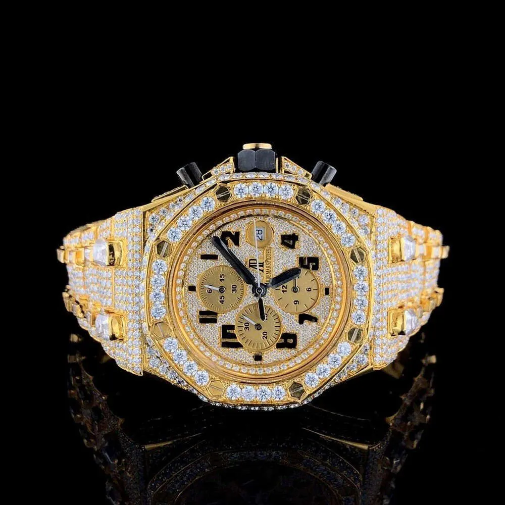 Luxury dall'aspetto completamente guardato per uomo donna Top Craftsmanship un unico e costoso Mosang Diamond 1 1 5A orologi per hip hop industriale lussuoso 5911