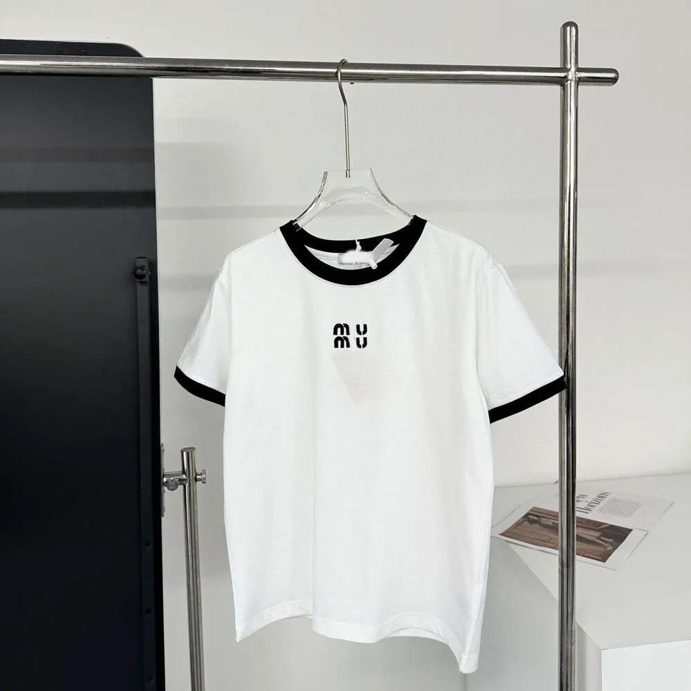 VIP【関税送料無料】希少 Miu Miu Set of cotton T-shirts DHgate.com:Miu Classic Summer Round Neck Loose Cotton T