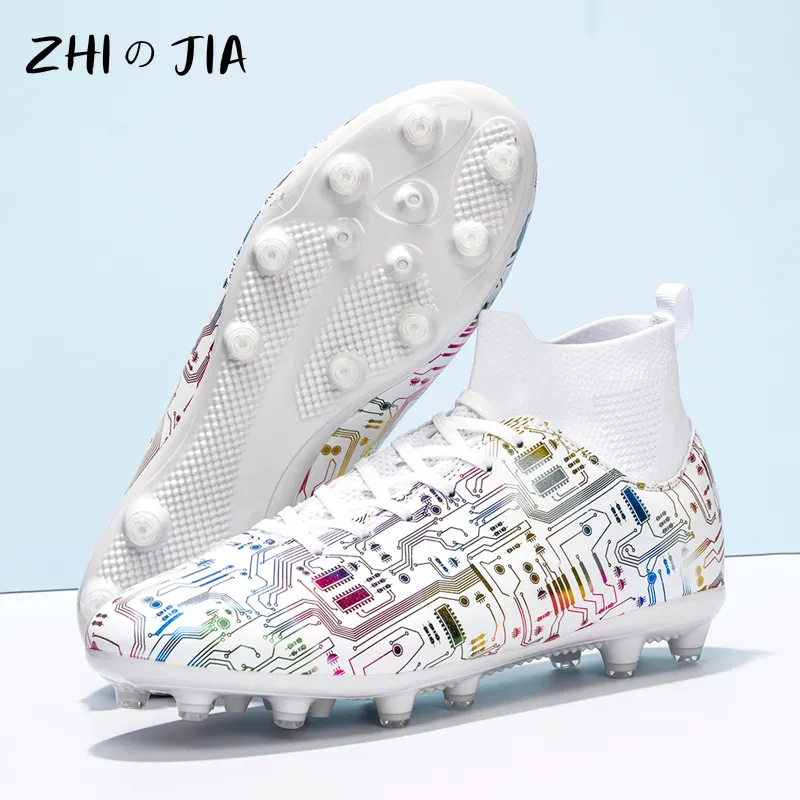 Save Big on Bulk Football Shoes Ag Youth High Top Football Cleats For All  Ages Oversized Anti Slip Football Shoes, Perfect For Outdoor Grass Training 