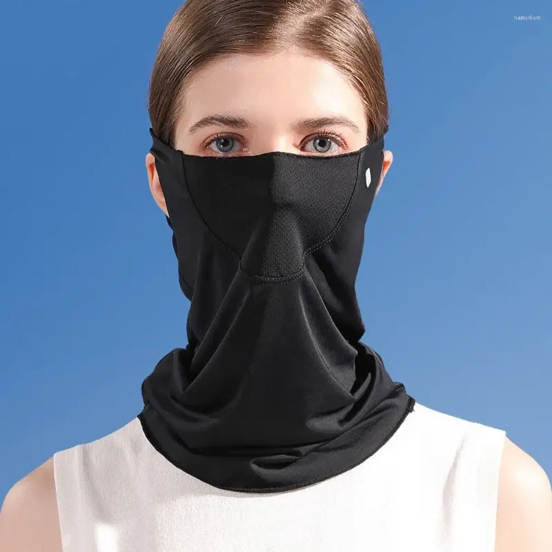 Halsdukar nacke klaff utomhus ansikte gini mask mesh solskyddsmedel slöja män fiske sommar silk kvinnliga halsringning