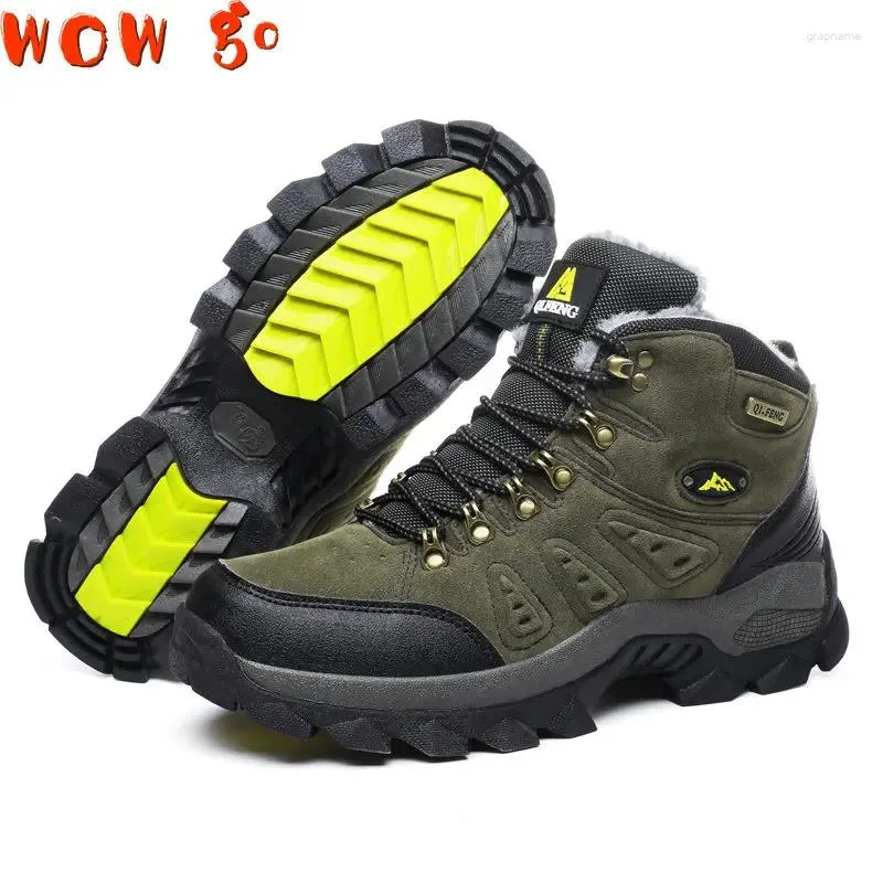 Fitnessschuhe Wandermänner Stiefel Halten Sie warme Schnee Frauen Trekking Outdoor Sport Kampf hoher Top-Slip-Knöchel