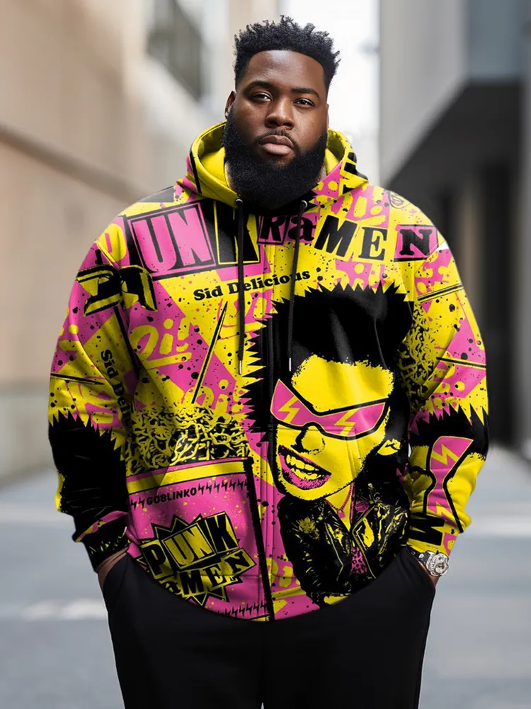 ZOOY Men s Tie Dye Skull Hoodie Plus Size L 9XL Long Sleeve Sweatshirt for Street Hip Hop Graffiti Halloween