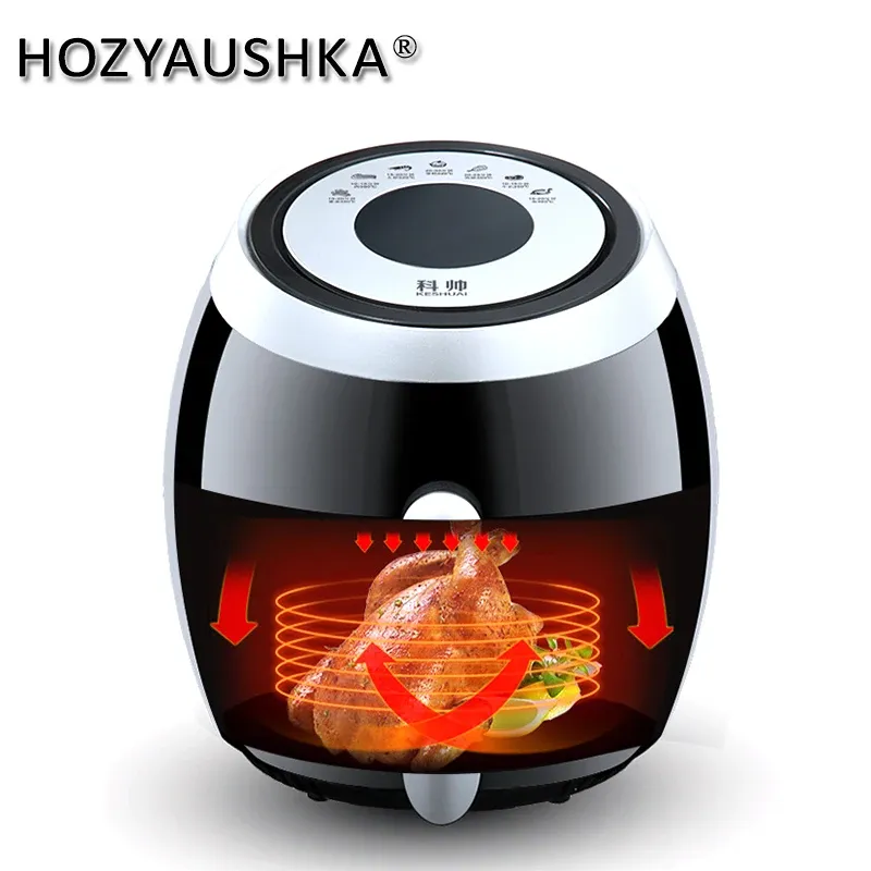 Fritadeiras Air Fryer Home Multifuncional sem óleo de grande capacidade Fryer Smart Touch Fries Machine