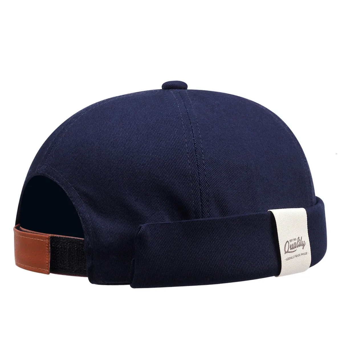 Comlife Unisex Brimless Docker Hat – Adjustable Cotton Skull Cap, Rolled Cuff Beanie Style