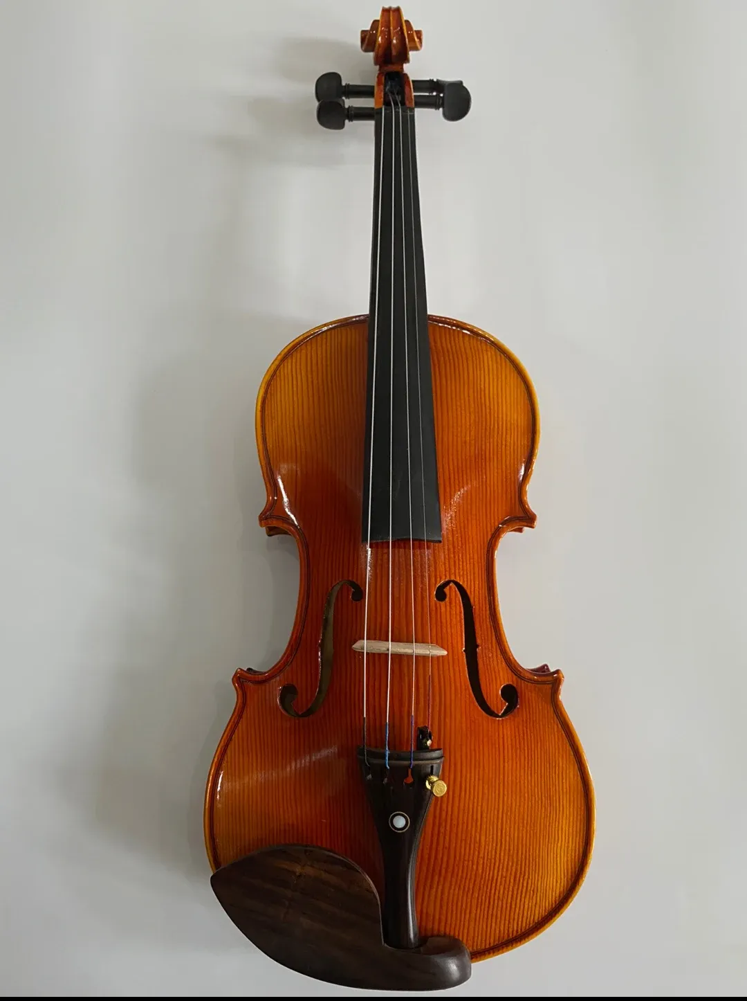 フルサイズの手作りバイオリン4/4 3/4ソリッドウッドスプルースパネルメープルバックヴィオリーノプロフェッショナルケース +弓付き