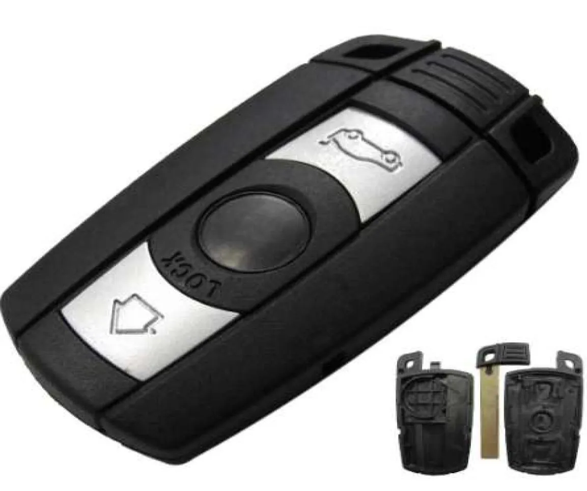 Jingyuqin Remote 3 Tasten Autoschlüsselkoffer für 1 3 5 6 Serie E90 E91 E92 E60 Remote Key Shell Case Smart Key Blade FOB2394624