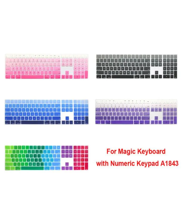 Siliconen toetsenbordomslagtoetsenbeschermer voor Apple Magic -toetsenbord met numeriek toetsenbord A1843 MQ052LLA uitgebracht in 20176430350