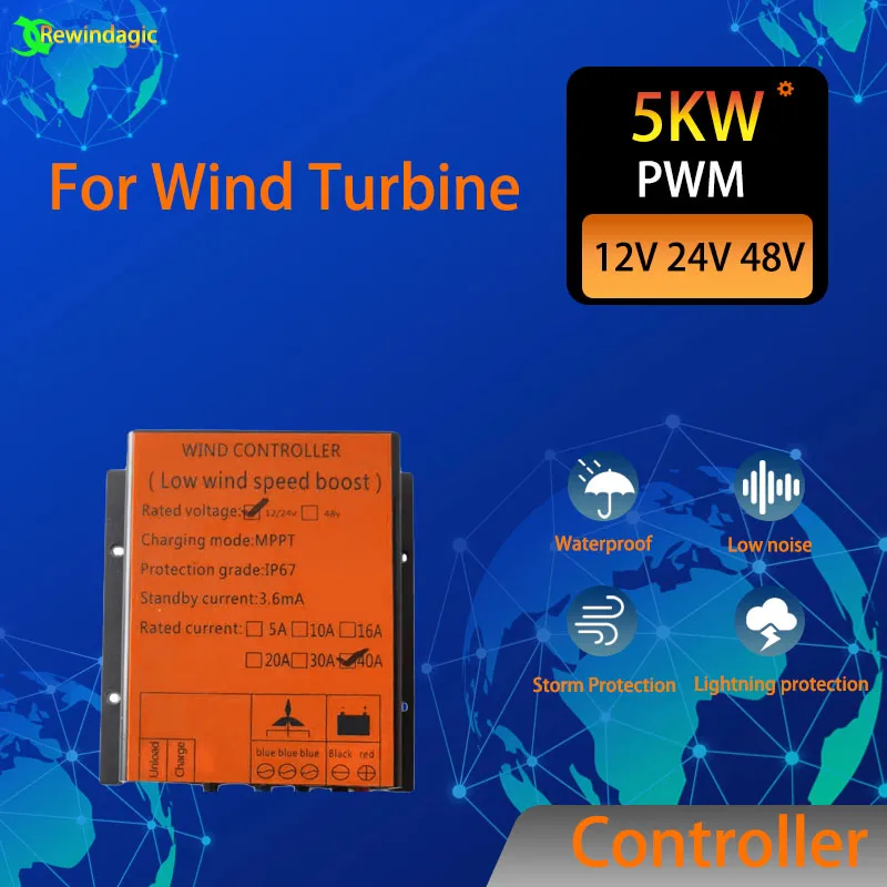 Produktbild von MPPT Windturbinen-Laderegler 100 W-600 W 12 V 24 V Auto Match Windgenerator-Controller