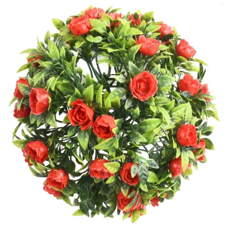 Fleurs décoratives Boule d'herbe Ajouter de la couleur et de la beauté naturelle à votre espace avec des boules de fleurs roses artificielles pour suspendre les paniers de jardin