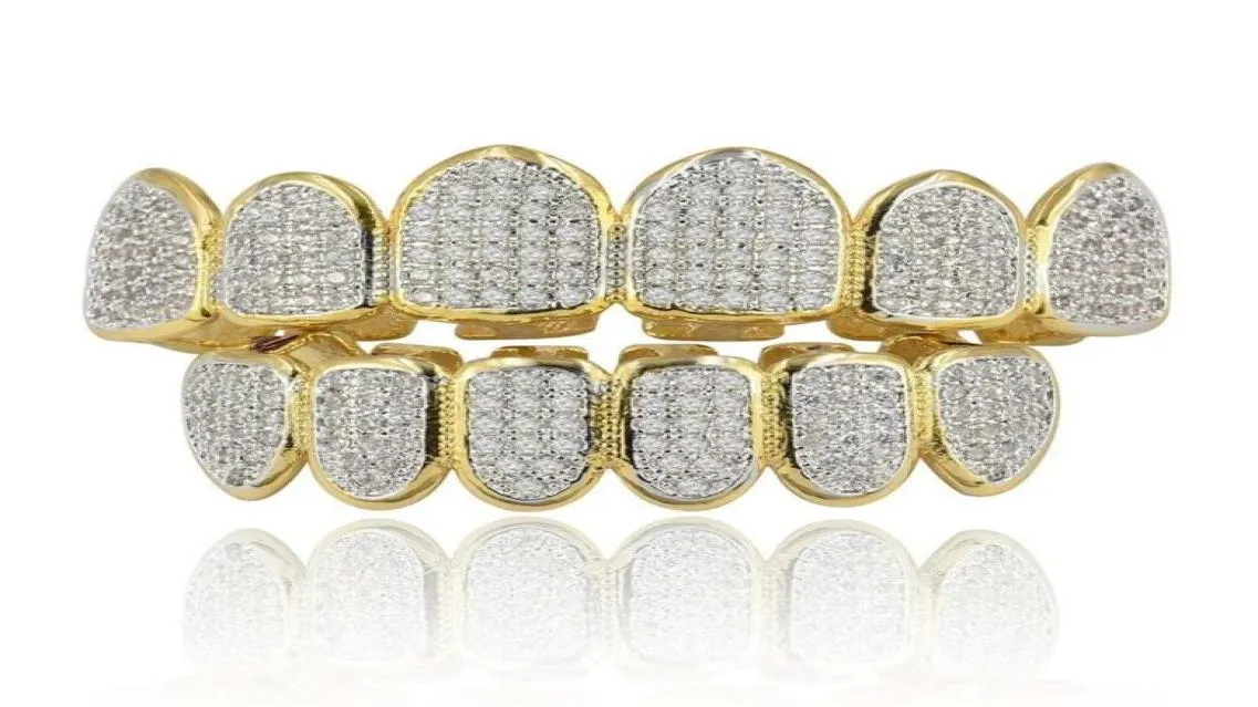 Hip Hop Jewelry Mens Diamond Grillz Dents Personalité Charms Gold Iced Out Grills Hommes Accessoires de mode4912977