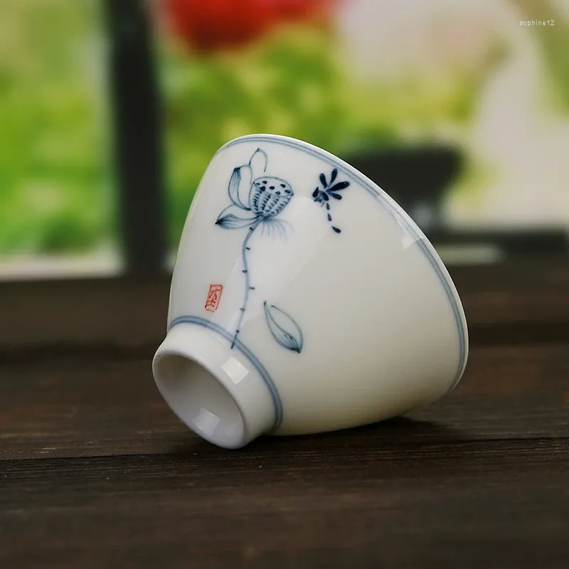Teaware Sets Jingdezhen Blue And White Landscape Tea Cup Porcelain Mug Bowl Chinese Drinkware