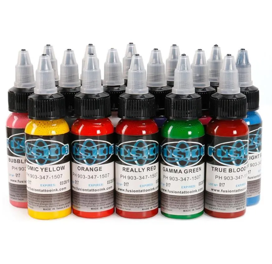 Set di inchiostro tatuaggio 60 colori completi kit pigmento 1 once da 30 ml di fornitura di tatuaggi per tatuaggi kit7483771