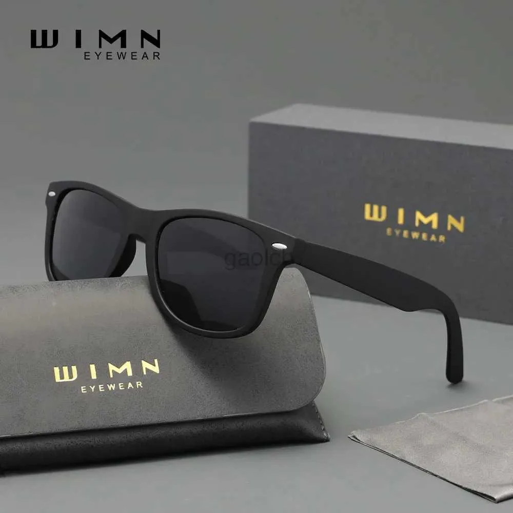 Солнцезащитные очки Wimn Brand Fashion UV400 Мужчины солнцезащитные очки для защиты глаз поляризация TAC Lens Holens Высококачественные спортивные очки TR90 24412