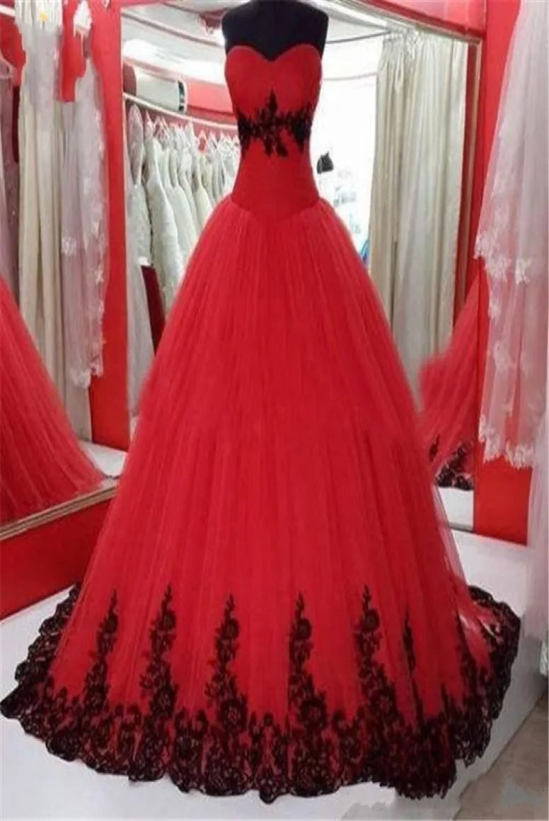 Pretty 2022 Red Black Ex da sposa Abiti da sposa Abiti da sposa Abito da sposa a buon mercato