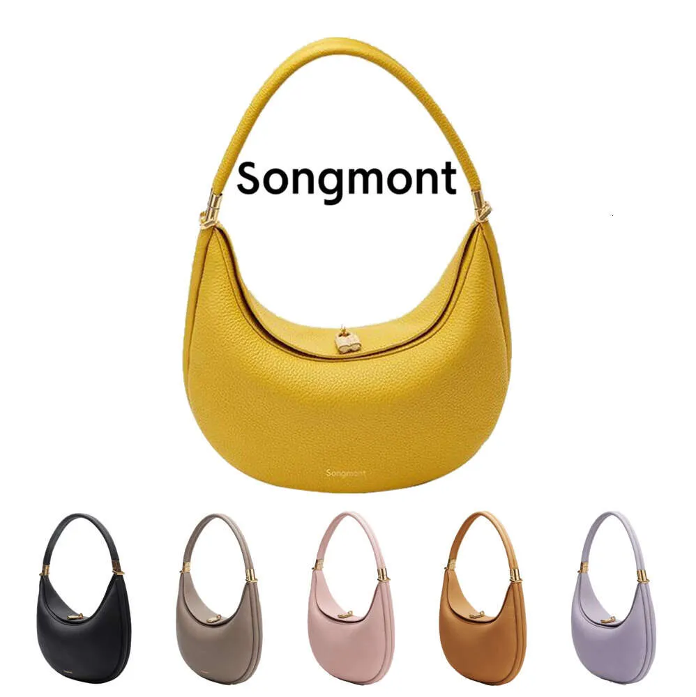 Moda Songmont Crescent Luna Designer Bag Strap Womens Mens Luxurys Bola Crossbody Half Moon Bags Totes Removíveis Sling Satchel Bolfskin Bag436456