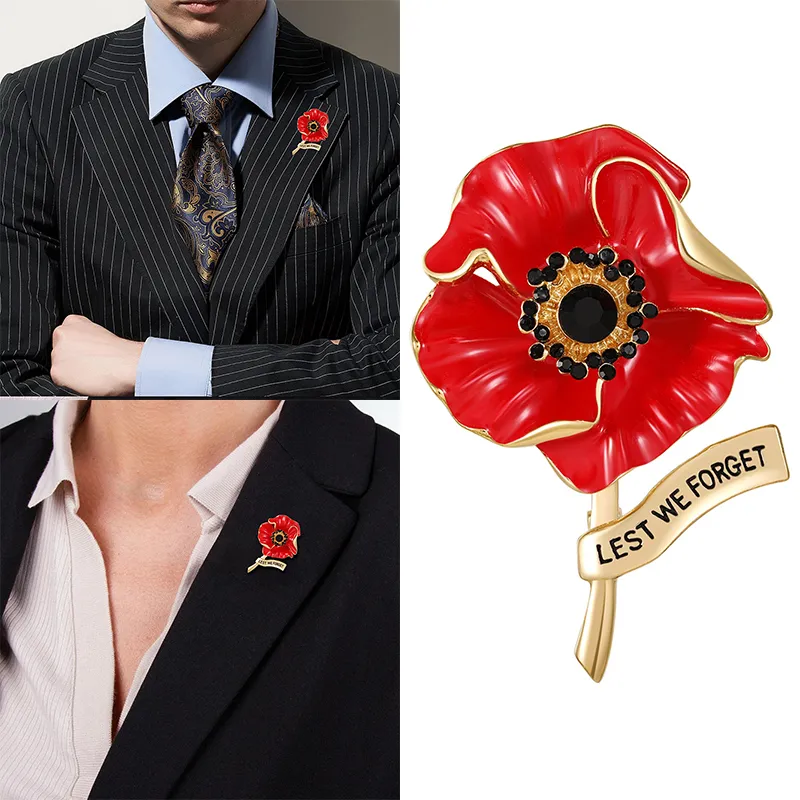 Mens poppy brooch discount