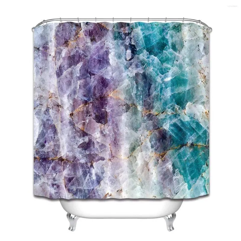 Shower Curtains Marble Curtain Outer Space Galaxy Print Mysterious Universe Pattern Bath For Home Decor Fabric