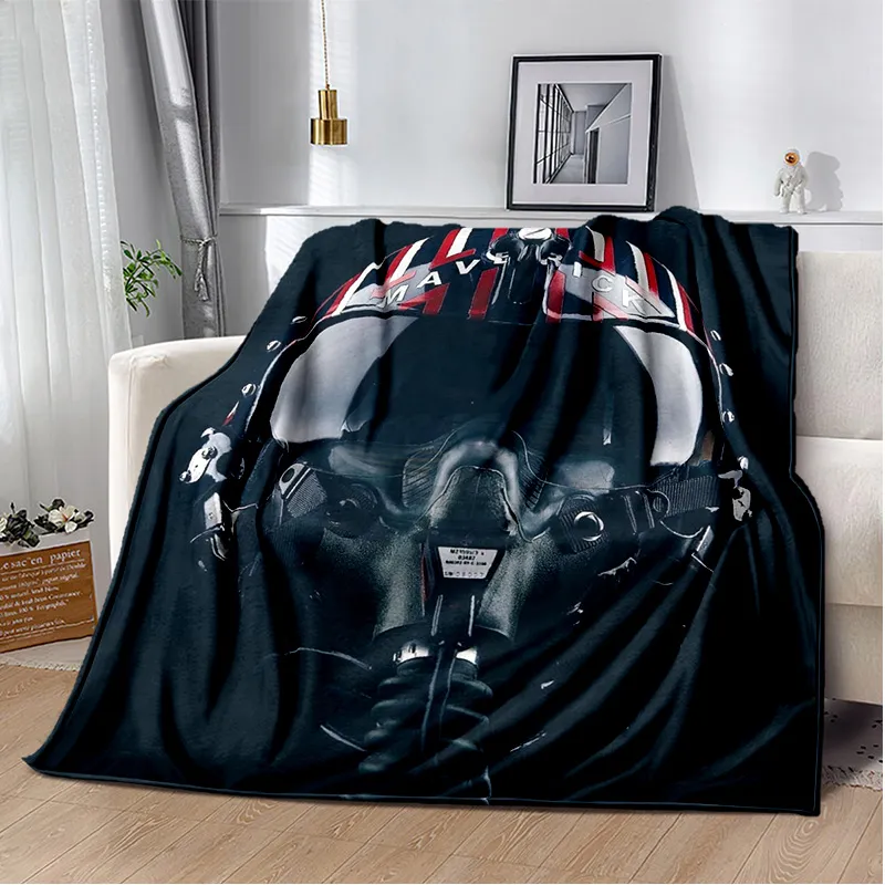 Top Gun Classic Movie Sign 3D Couverture, couverture à jet doux pour la maison de chambre à coucher canapé de voyage de picnif