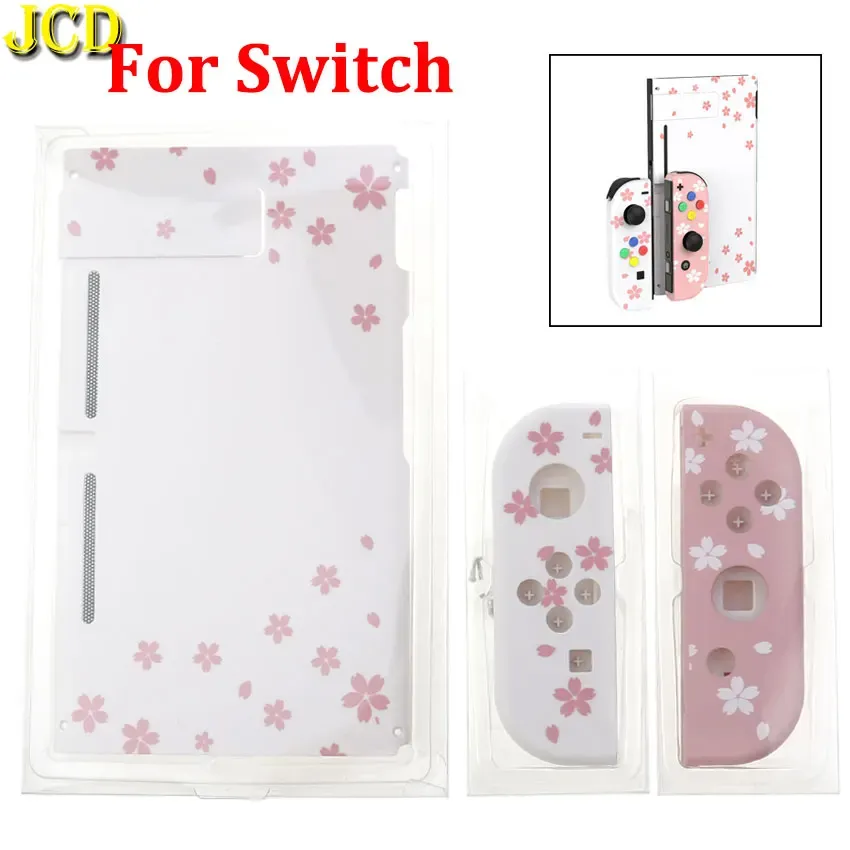 Casi JCD Pink Protective Case Shell per Switch NX Console NX Joycon Copertina di alloggiamento duro modificato fai -da -te modificato