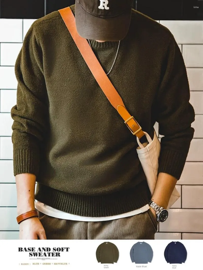 Мужские свитера Мадена повседневная имитация норки бархатная круглая шея базовая рабочая одея