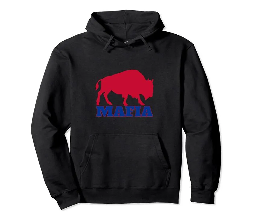 Bills Mafia Great Gift Buffalo Sports Bull Tailgate Party Pullover Hoodie Unisex S5XL Blackgreynavyroyal Bluedark Heather5810993