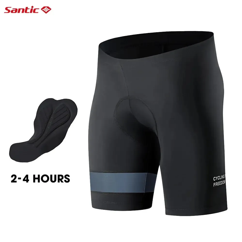 Santische Männer Radsportshorts Sommerzyklus Coolmax 4D Pad Schockdicht MTB Dichtfiting Reflexion 240408