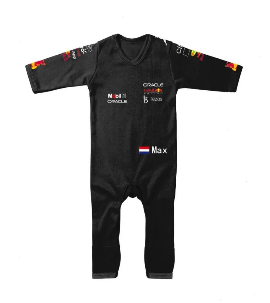 Seizoen F1 Red Rompers Team Kids Baby Jumpsuit Outdoor Indoor Bull Boy Girl Crawling Suit 9306526