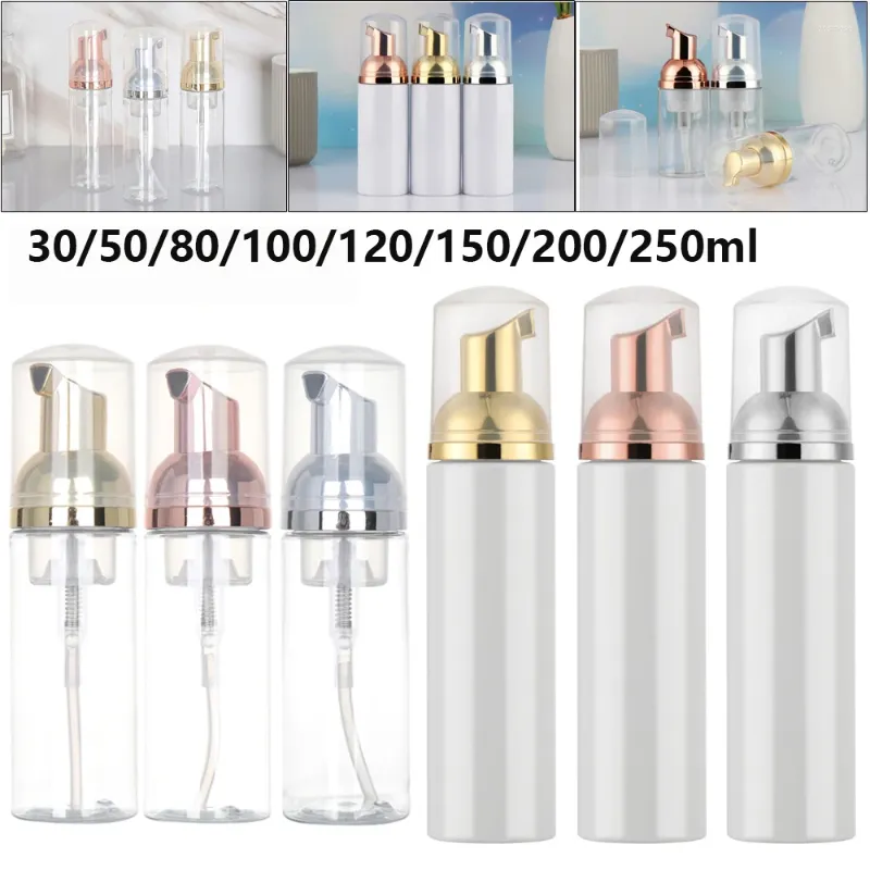 Dispensateur de savon liquide 30/50/80/100/120/150/200/250 ml Bouteille de pompe en mousse en plastique Nettoyer cosmétique vide