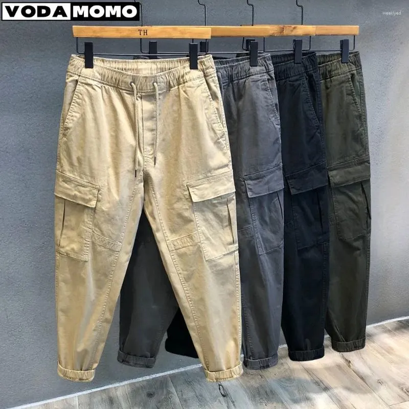 Pantaloni da uomo 2024 tute autunnali jogger sport sport harem casual cotone retrò pantaloni neri y2k