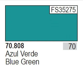 Vallejo Paint Acrilic AV 70808 070 Turquoise Turquoise Blue Acqua Vernice a mano a base d'acqua FS35275 RAL5018 Modello Modello Colorazione