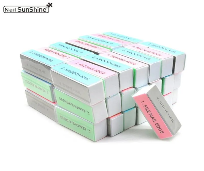 Mini Nail Buffer Block 100 PCS Sponge Sanding Buffing Lixa Accessory Lime 4 Side UV Gel Polish Files Shiny Tools 2207053780531