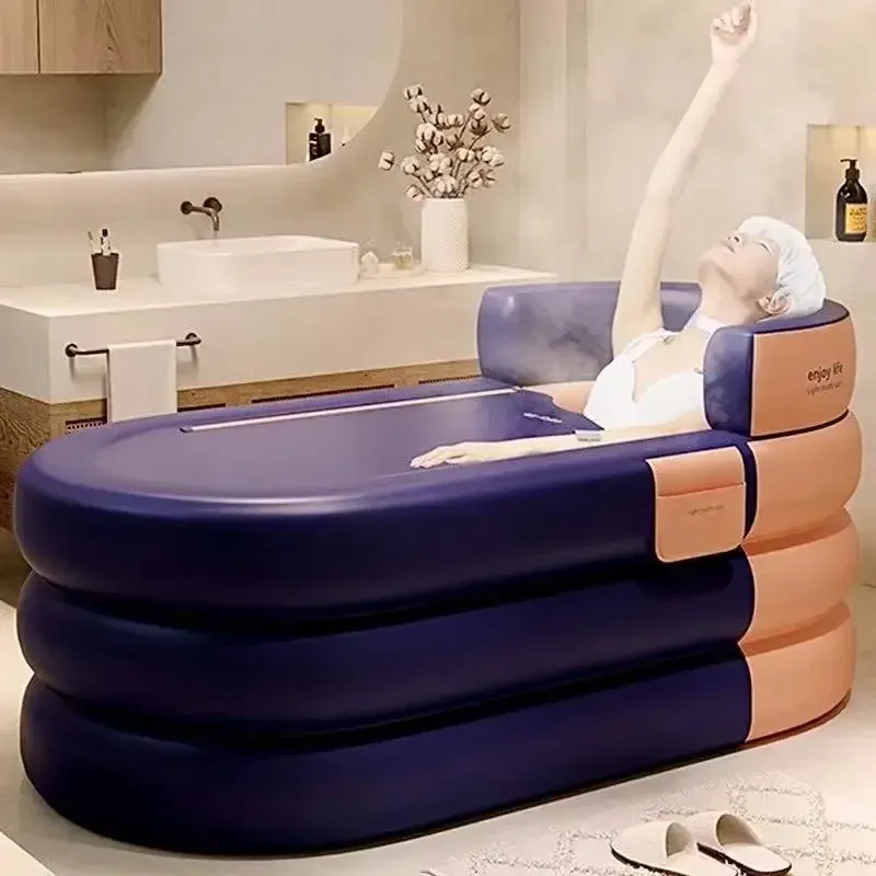 Vasca Da Bagno Pieghevole Per Adulti - 80x70cm, Per Idroterapia, Bagno Ghiaccio O Relax | Impermeabile E Portatile - Foto 6