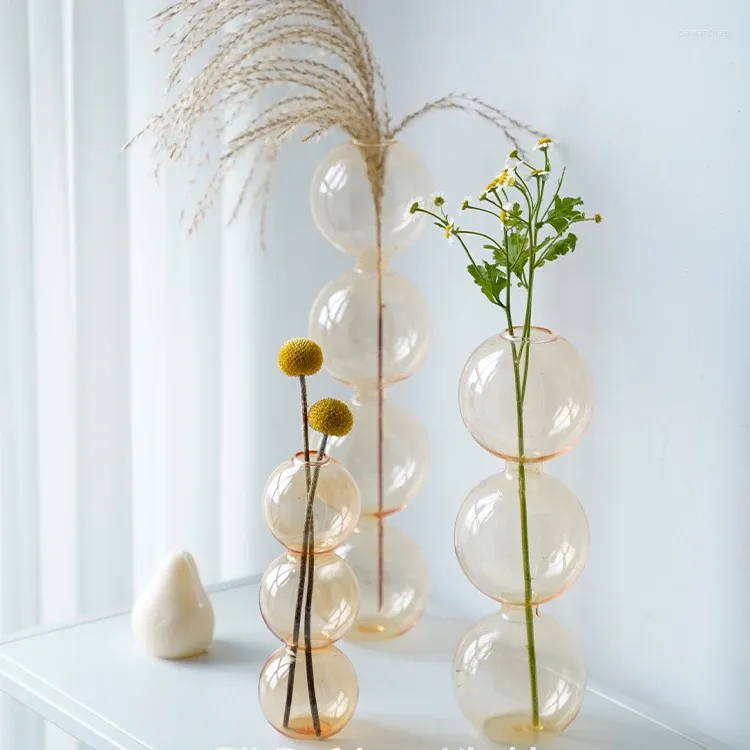 Vaser blommor vas för festbord mittstycken nordisk torr blomma moderna ornament hydroponics växter hem dekoration