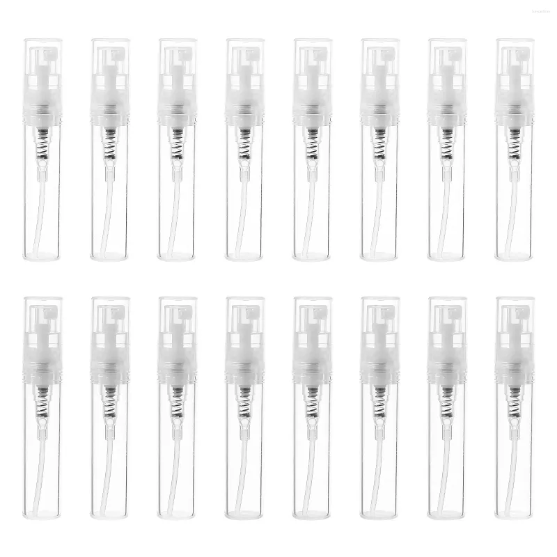 Storage Bottles 60pcs Plastic Spray Travel Perfume Refillable Empty (3ml)