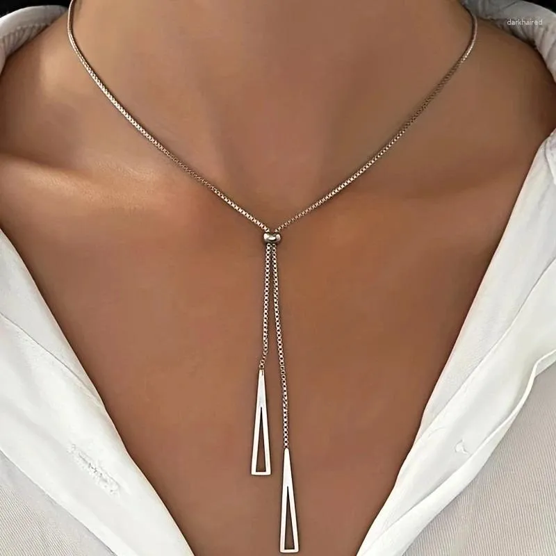 Catene 1pc fascino geometrico y collana lariat