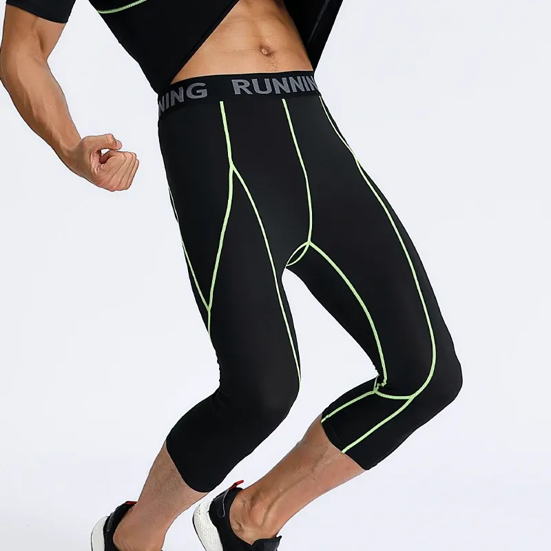 Pantaloni pantaloni compressioni uomini collant sport leggings jogger palestra di allenamento elasticità che eseguono pantaloni della tuta a secco rapido