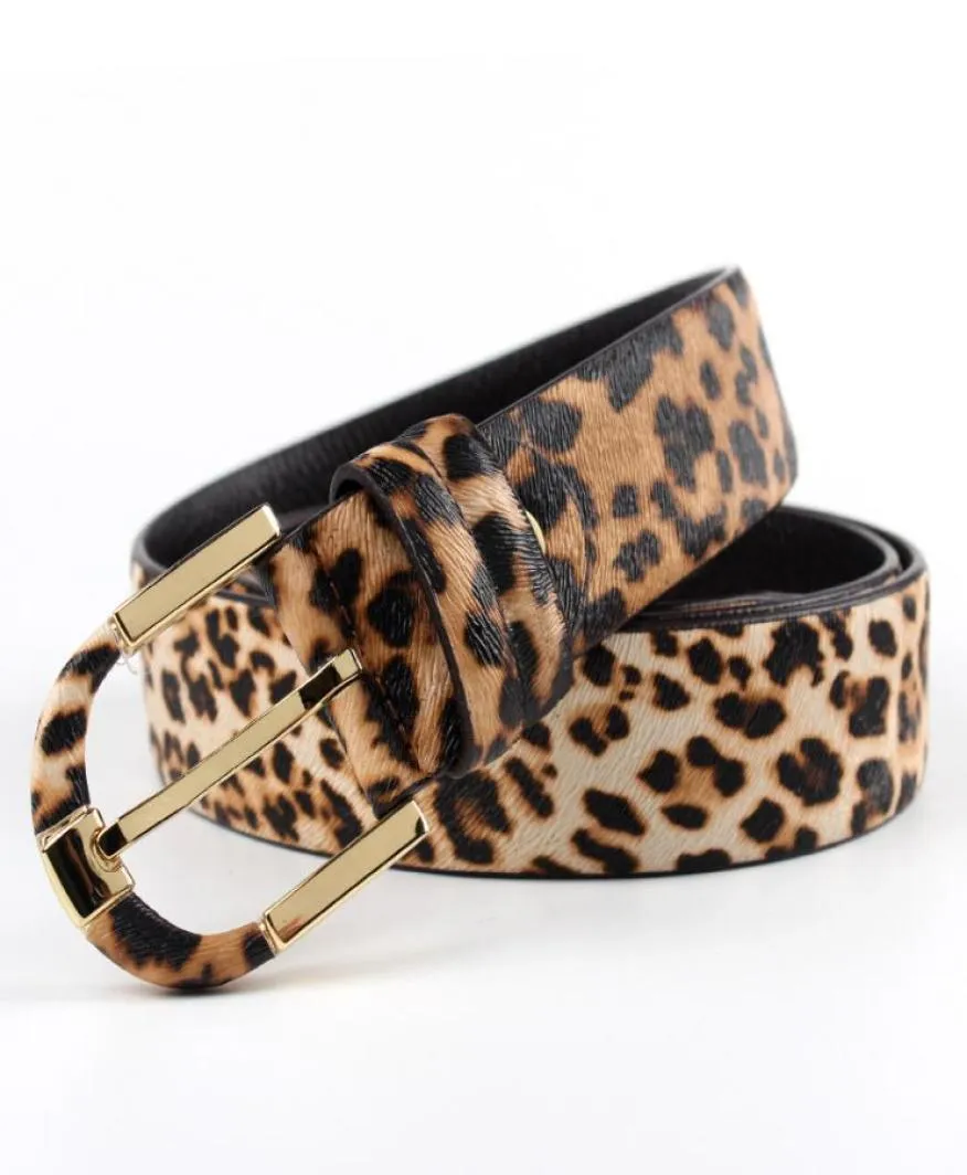Fashion Lady Belt Leopard Designer Cow Real Leather Belt för kvinnor Lyxbälte för män Women74330923589564