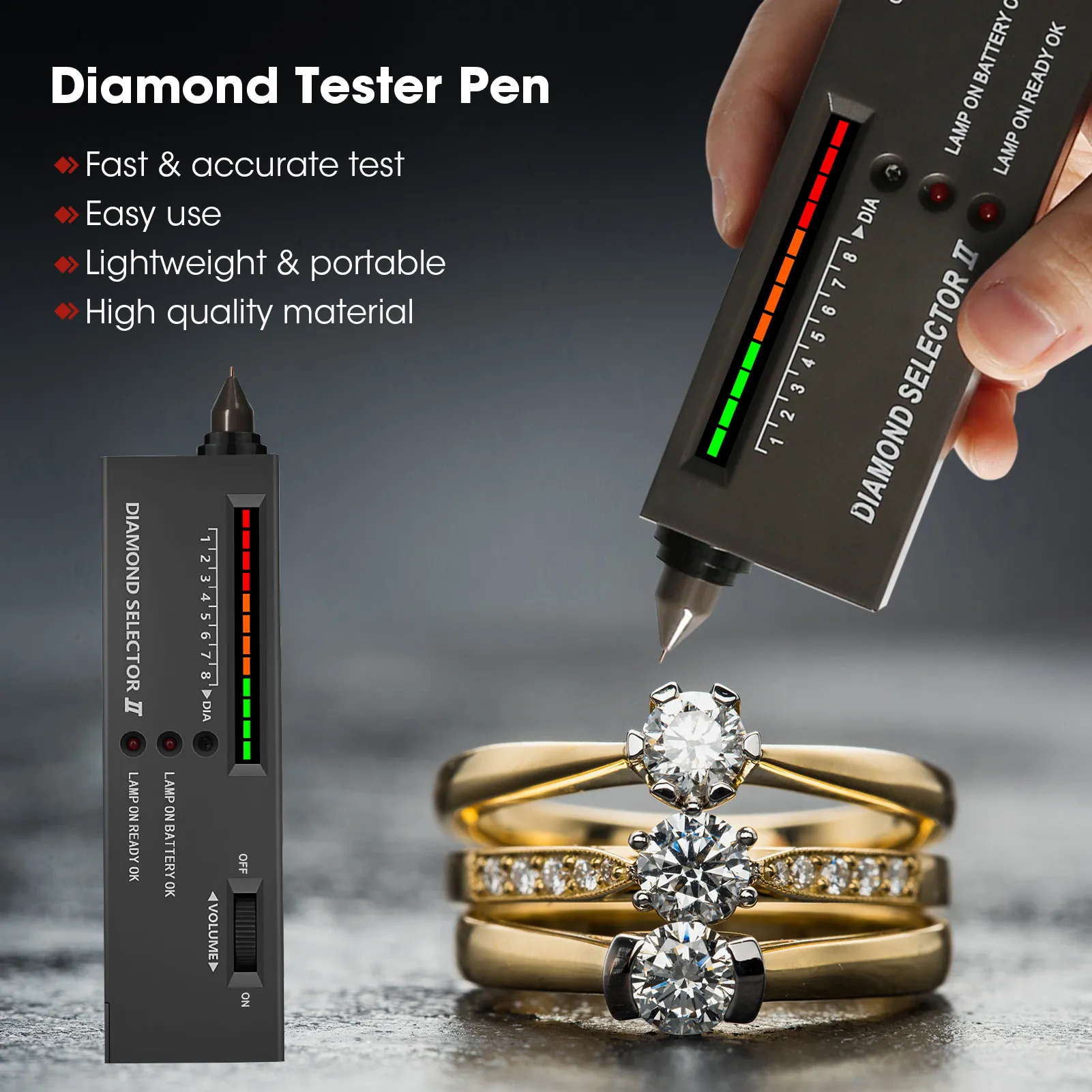 Diamantprüfgerät Für Farblose Diamanten Presidium Synthetic Diamond Screener Sds Ii