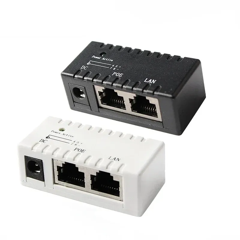 NOUVEAU 2024 POE SPLITTER POE Injecteur RJ45 DC 5,5 mm x 2,1 mm Entrée PASVE POE Connecteur d'adaptateur Splitter de l'injecteur POE pour CAME CAMERIE DU RÉSEAU IP POUR POE