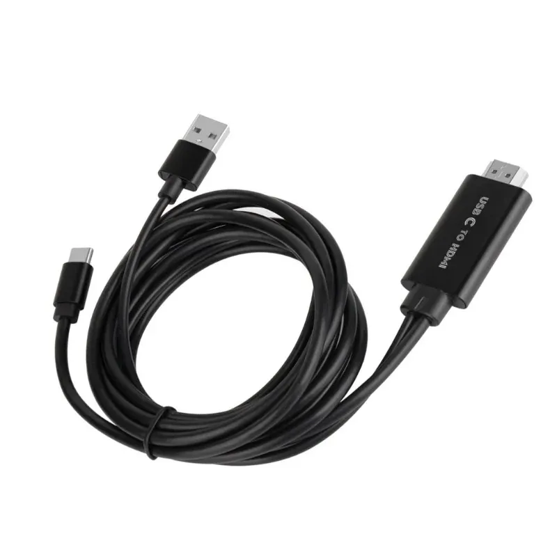 NOUVEAU 2024 USB-C-C à HDMI compatible Cable C Type C Écran Partage 4K HD 60Hz Plug et play Long Line Design Affichage Receiver PD3.0 Stick 1. Pour