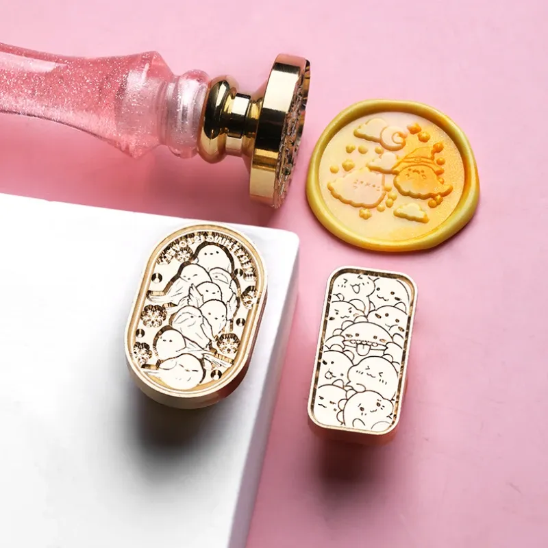 Sceau à Cire Avec Poignée Bois Et Motif Cœur - Tampon Pour Lettres, Invitations, Cartes Et Décorations Vintage