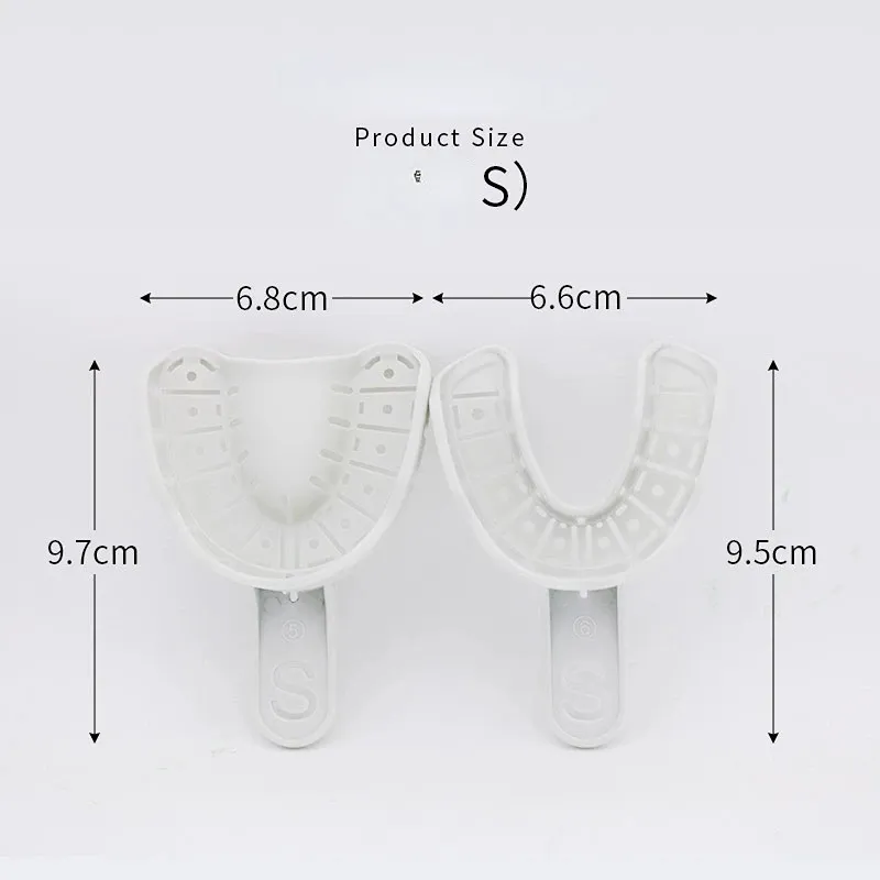 Dental Impression Plastic Trays Without Mesh Tray Dental Care Teeth Holder Dental Materials Supply For Oral Tools