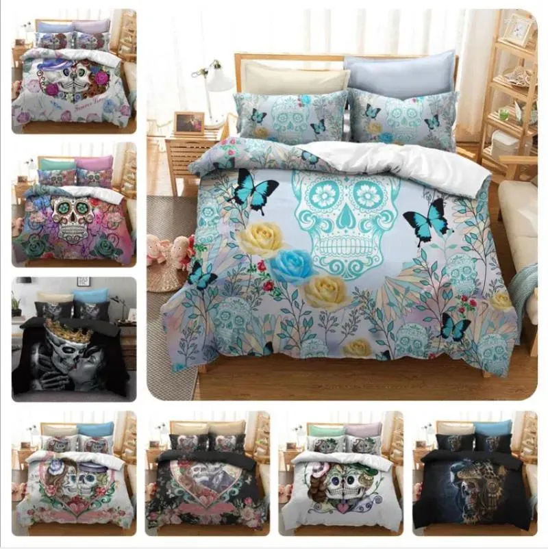 Bedding Sets Quilt Cover 3D Printing Bed Three-piece Home Textile Set