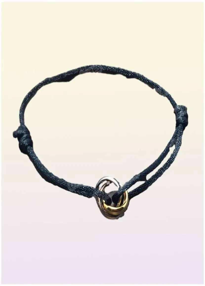 Bracelets de charme de créateur Cordon de corde Lucky Corde a réglable Multicolore Disponible avec gravure et boîte Linka28201316