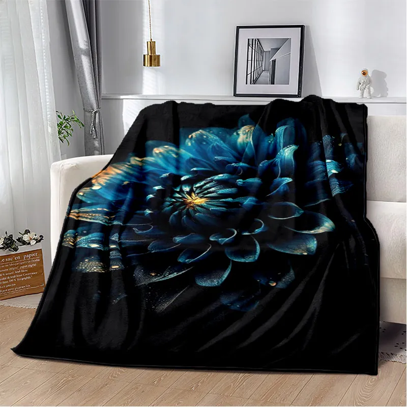 HD Nordic Daisy Sun Flowers 3D Blanket,Soft Throw Blanket for Home Bedroom Bed Sofa Picnic Travel Office Rest Cover Blanket Kids