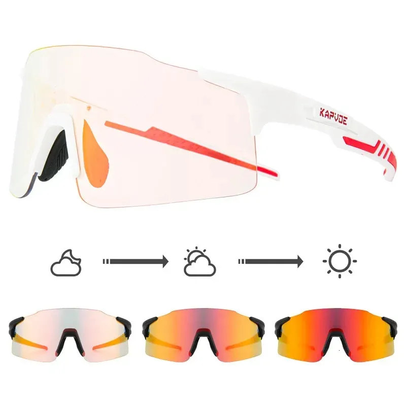 Óculos de sol dos óculos de bicicleta de bicicleta de ciclismo Pochromic Men Mulheres MTB Bicicleta Descoloração óculos Esporte Pesca Running Eyewear 240409