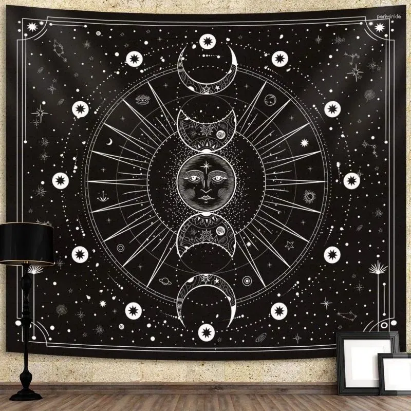 Tapisseries Sun Moon Tapestry Mur suspendu étoiles d'étoiles pour la chambre à coucher esthétique Dorme du dortoir