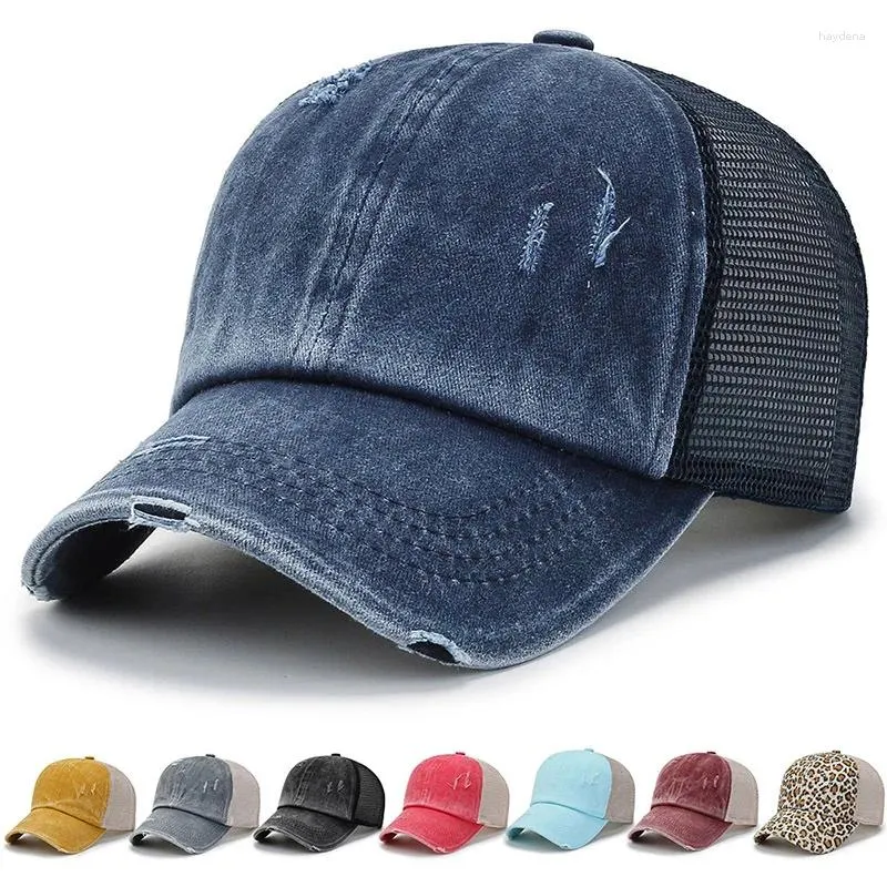 Capas de bola prontas para enviar chapéus de mulheres em branco com baixo preço MOQ Preço Baseball Cap tingido de esportes lavados angustiados